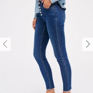 FREE PEOPLE BUTTON FLY JEANS